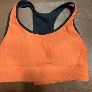 ZYIA Vibrant Orange and Black Sports Bra
